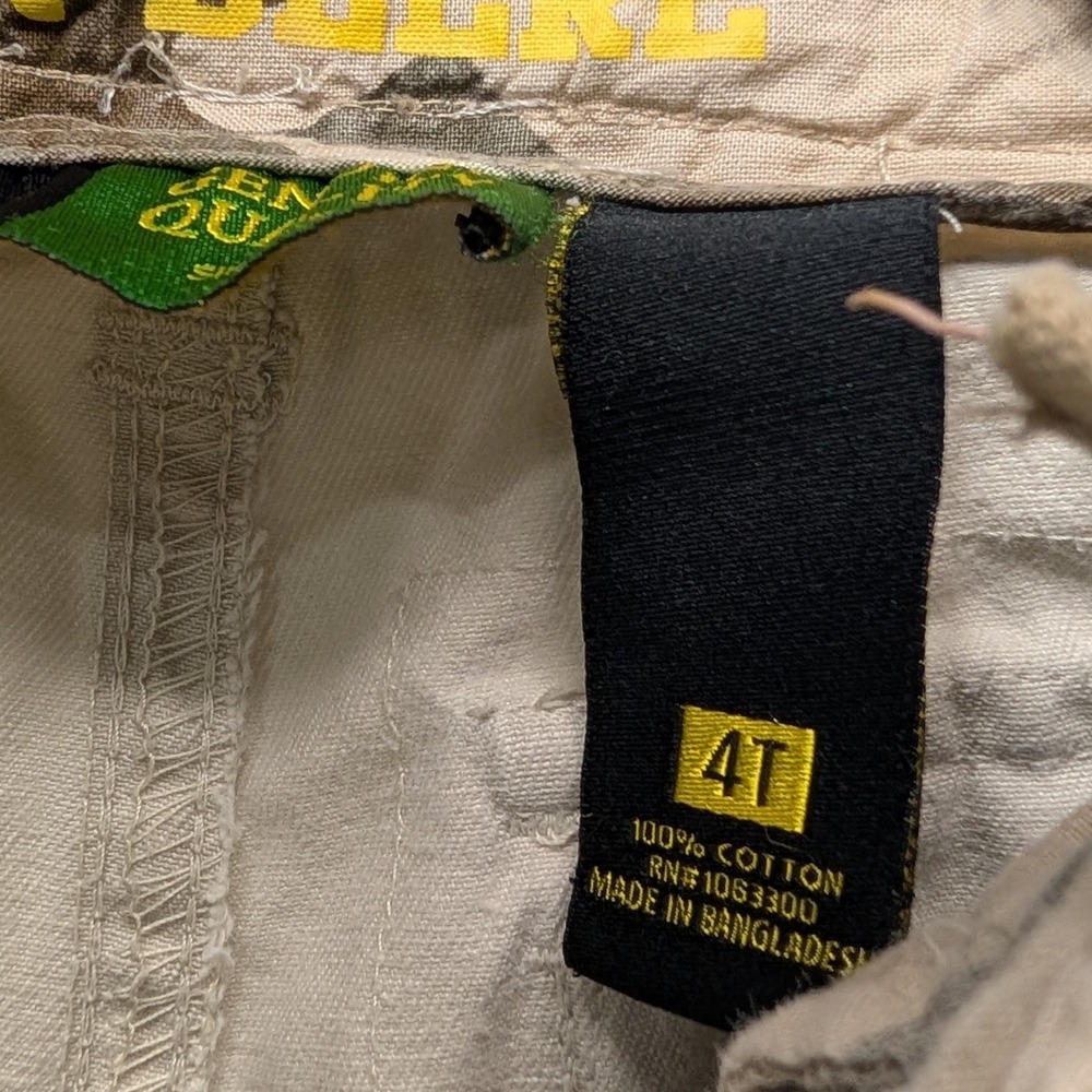 John Deere Kids Khaki Cargo‎ Shorts Casual Outdoor Adventure Playwear Size 4T - Picture 7 of 7